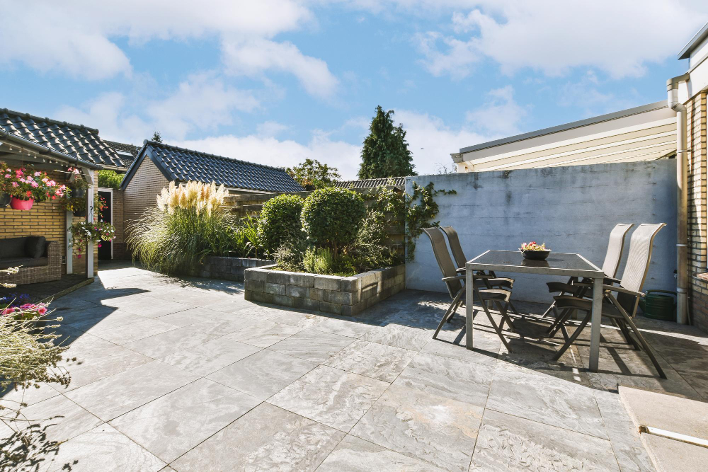 Retaining wall and hardscape project in Morrow, Ohio